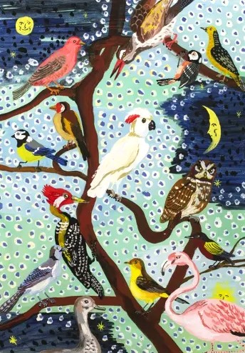 ナタリー・レテの絵画作品　タイトルは、鳥